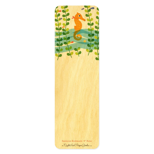 Seahorse Wood Bookmark/Ruler