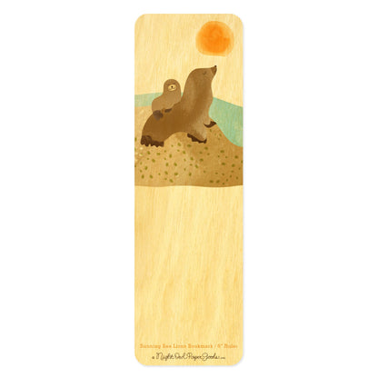 Sunning Sea Lions Wood Bookmark/Ruler
