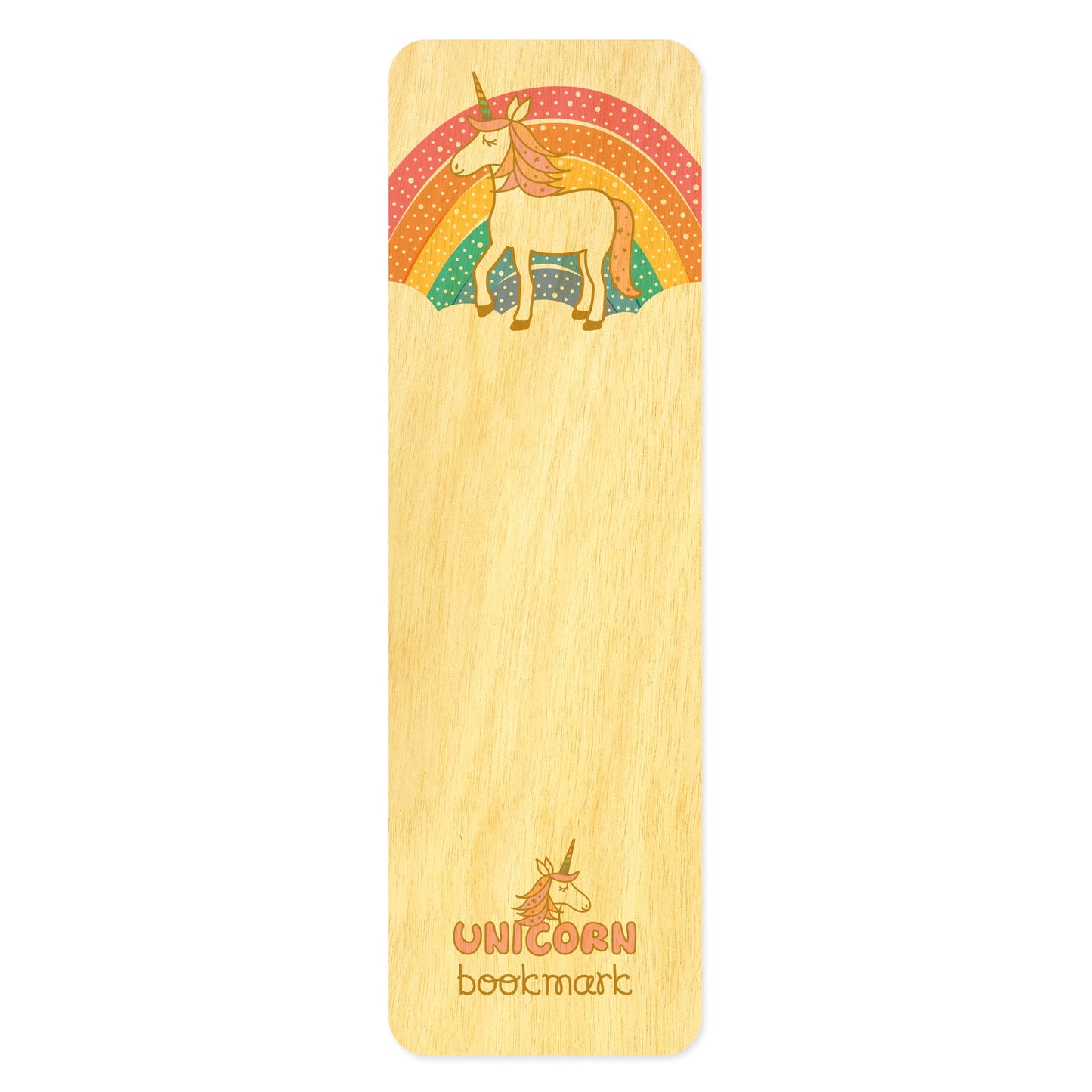 Prancing Unicorn Wood Bookmark