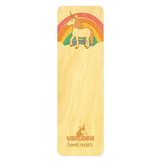 Prancing Unicorn Wood Bookmark