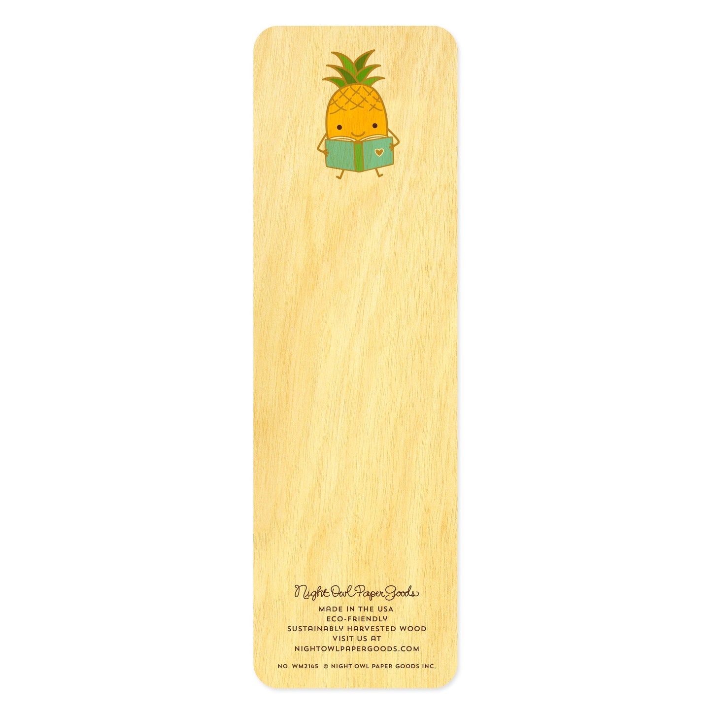 Poetry Pineapple Wood Bookmark