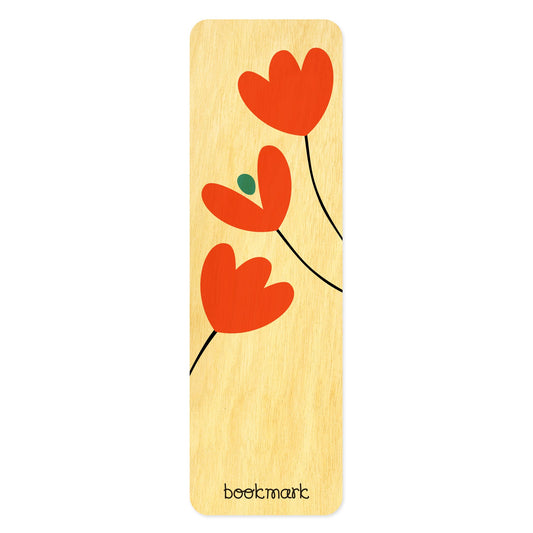 Tulips Wood Bookmark