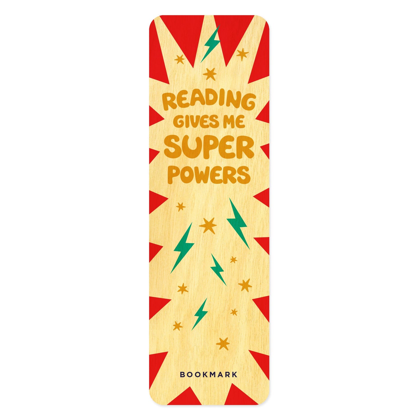 Super Powers Wood Bookmark