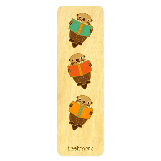 Otter Readers Wood Bookmark