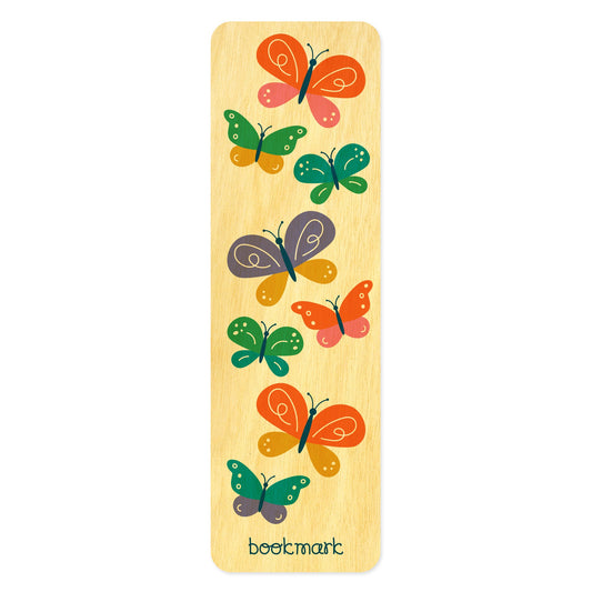 Butterflies Wood Bookmark