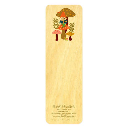 Reading Gnome Wood Bookmark