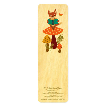Foxy Fables Wood Bookmark