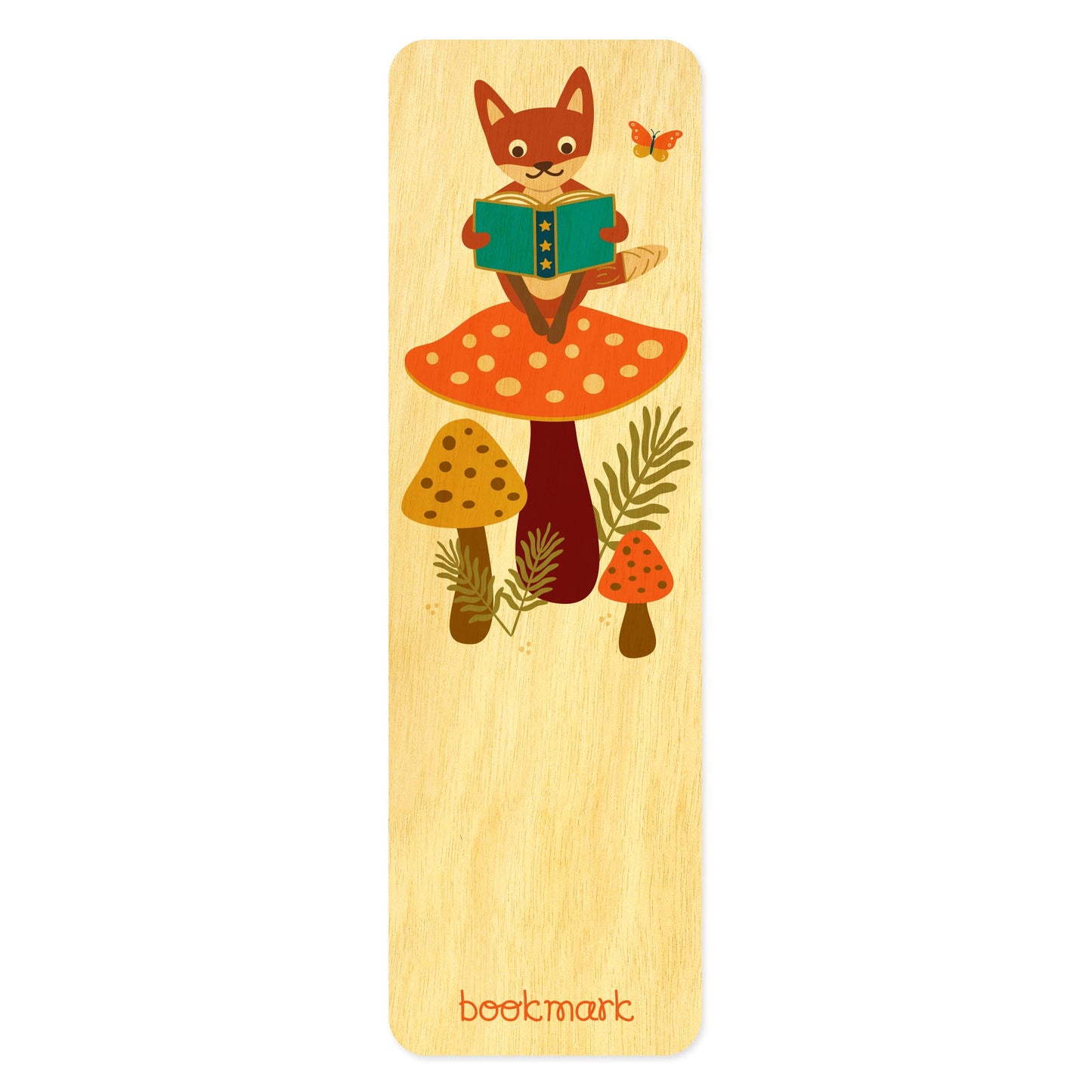 Foxy Fables Wood Bookmark