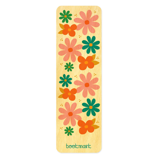 Flowers Wood Bookmark