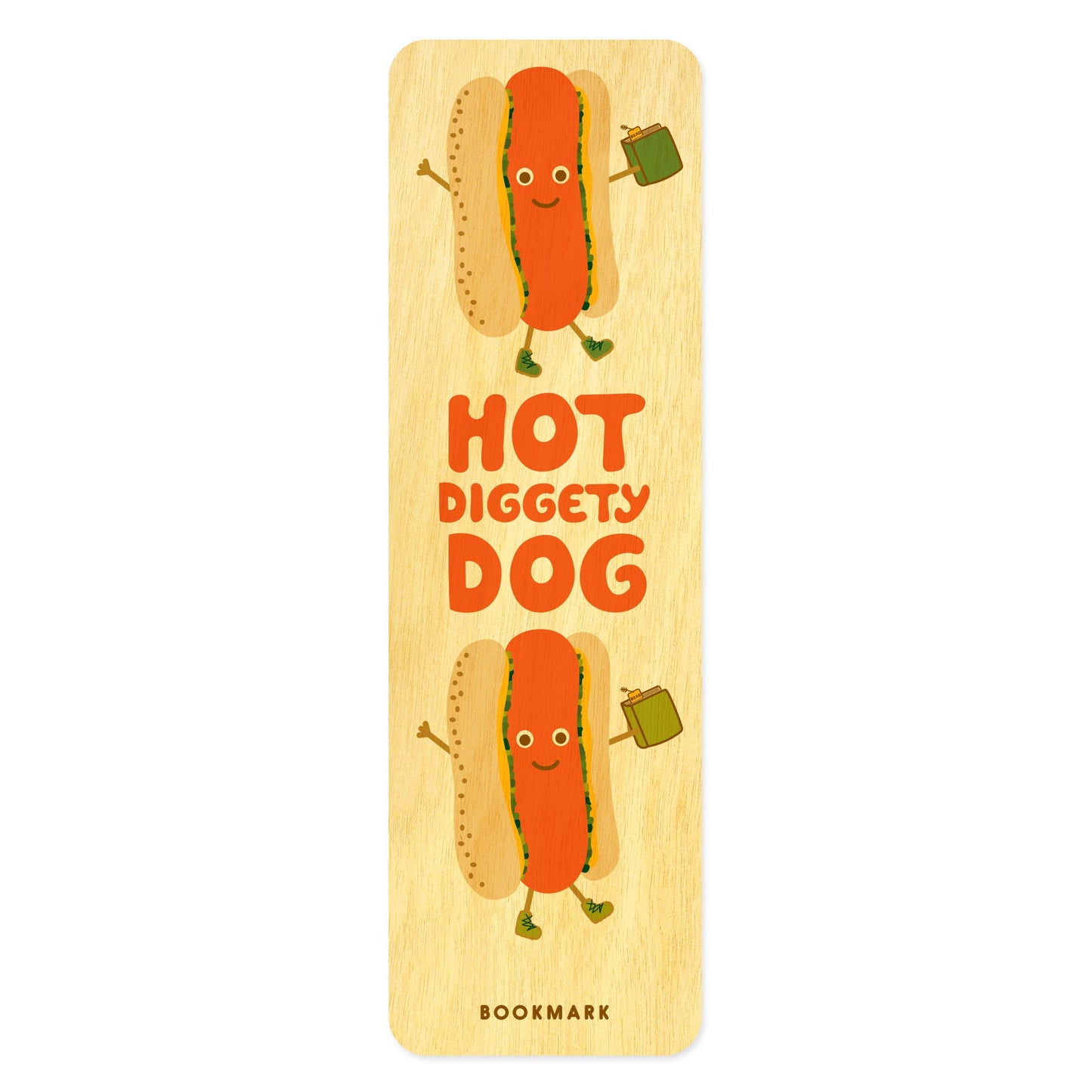 Hot Dog Wood Bookmark