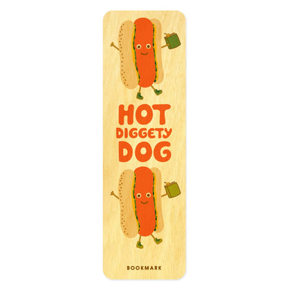 Hot Dog Wood Bookmark