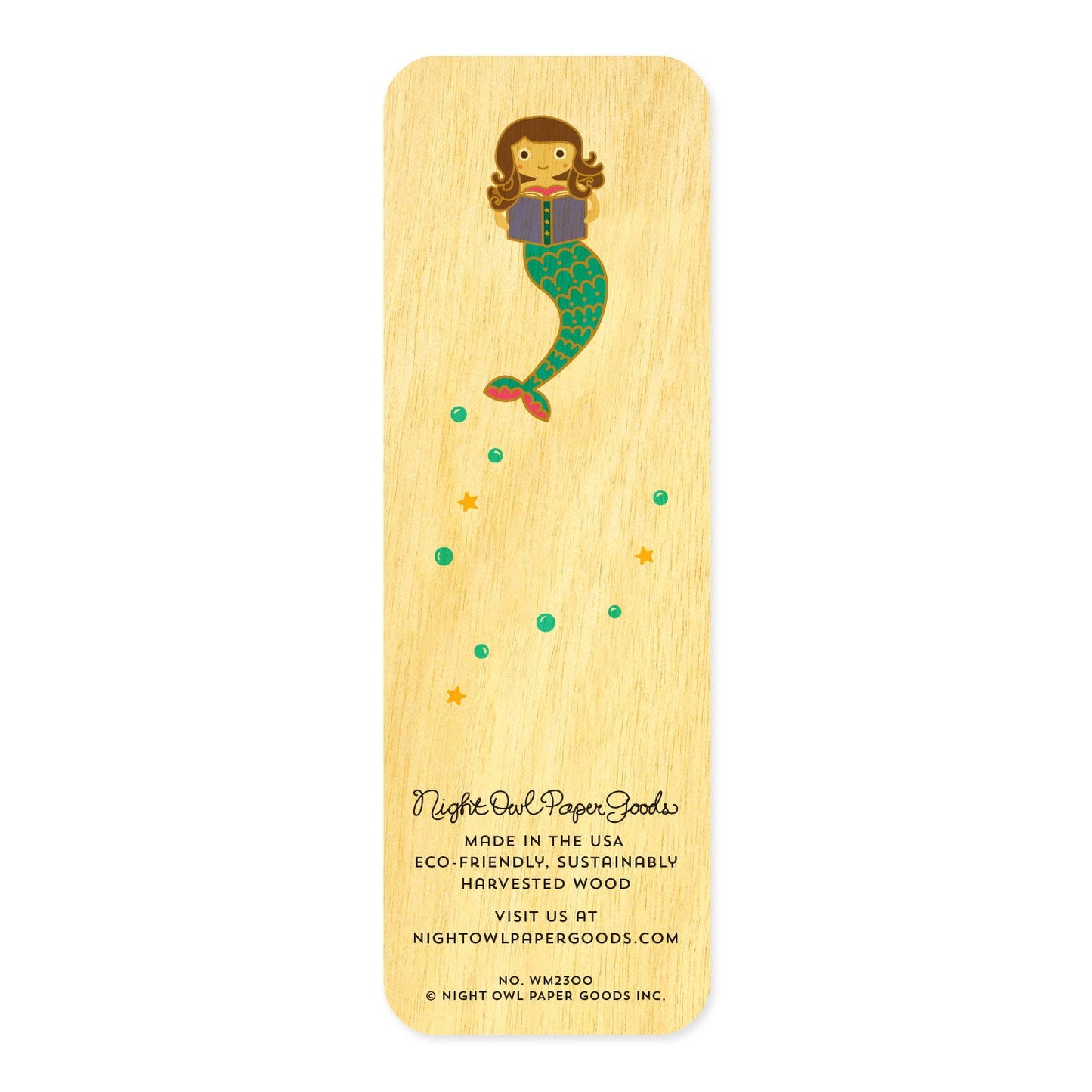 Mermaid Tales Book Buddies Wood Mini Bookmark + Pin Gift Set