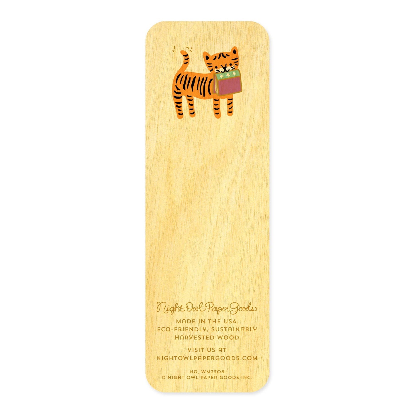Tiger Tales Book Buddies Wood Mini Bookmark + Pin Gift Set - Original