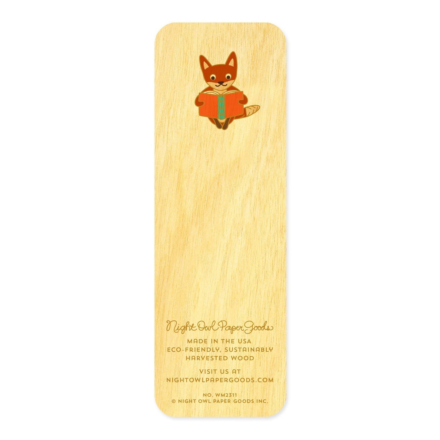Foxy Fables Book Buddies Wood Mini Bookmark + Pin Gift Set