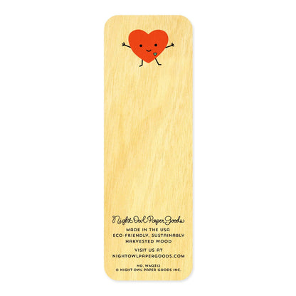 Hearts Mini Wood Bookmark