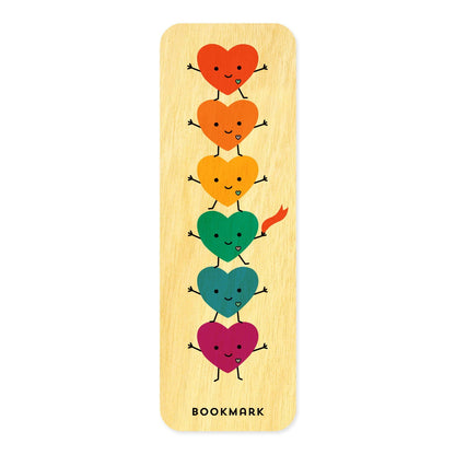 Hearts Mini Wood Bookmark