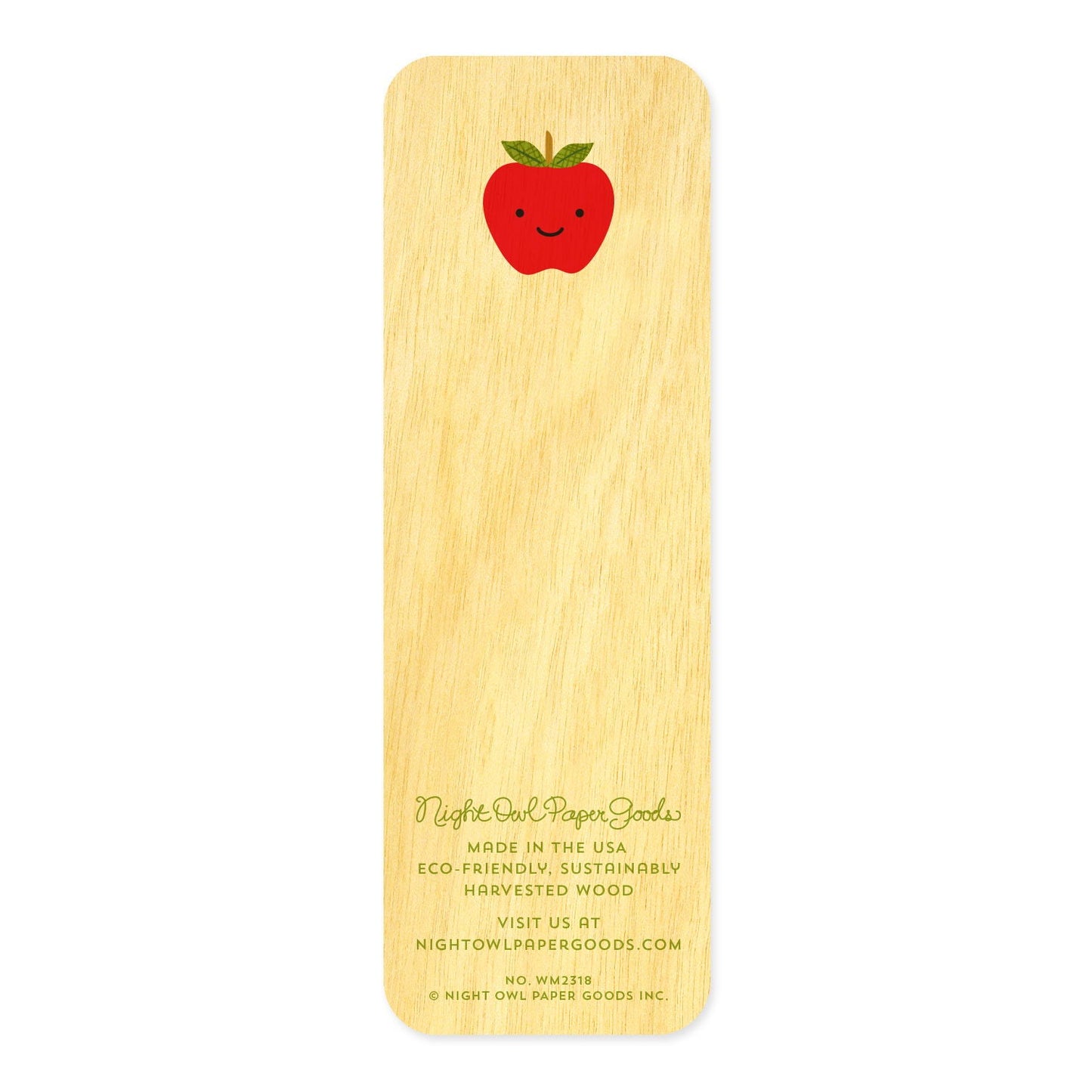 Apples Bookmark Thank You Card