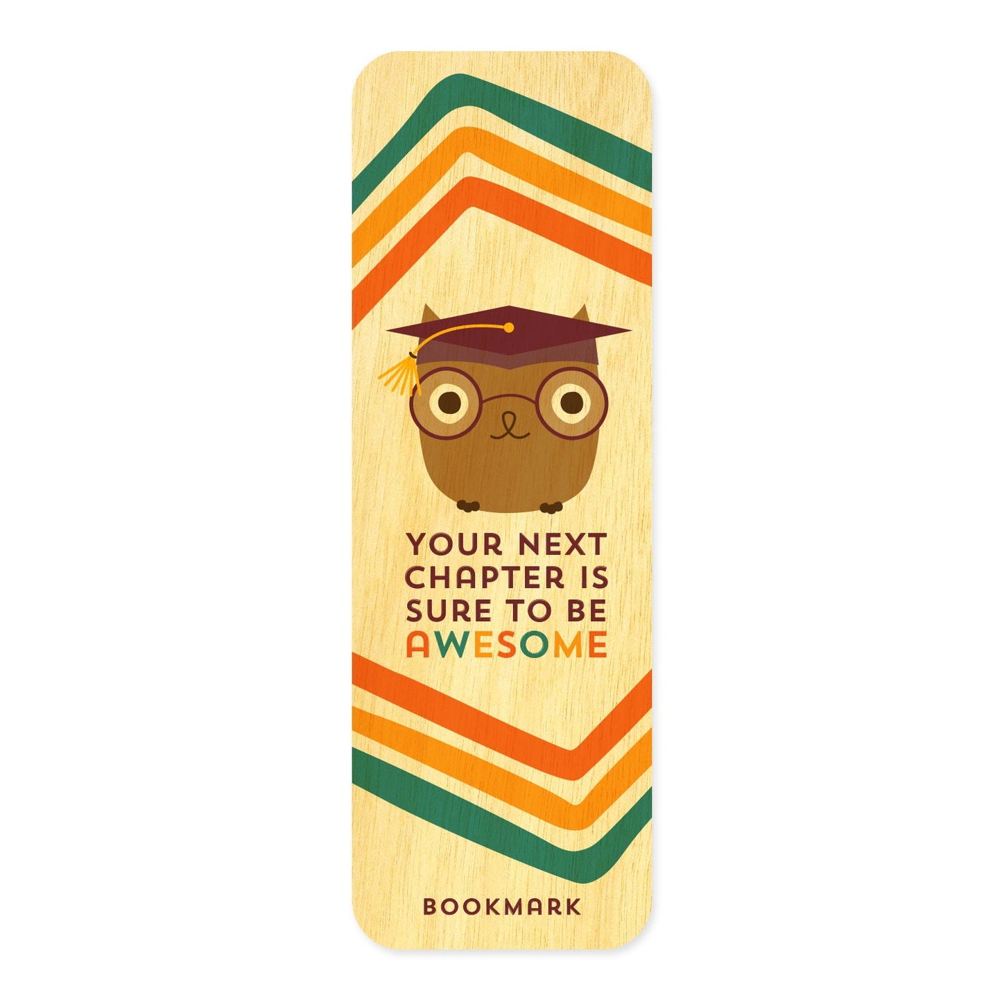 Grad Owl Mini Wood Bookmark