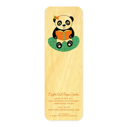 Panda Mini Wood Bookmark