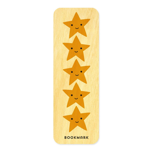 5 Stars Mini Wood Bookmark