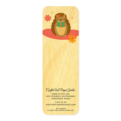 Reading Hedgie Bookmark Birthday Card