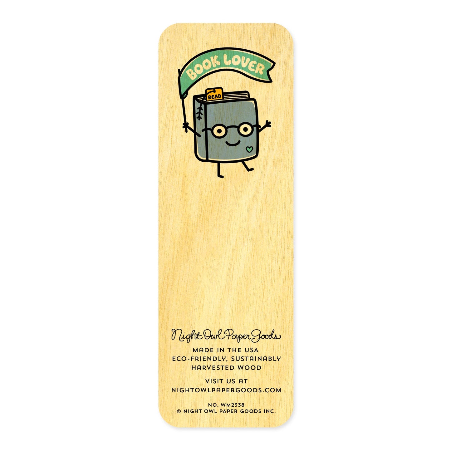 Book Lover Book Buddies Wood Mini Bookmark + Pin Gift Set