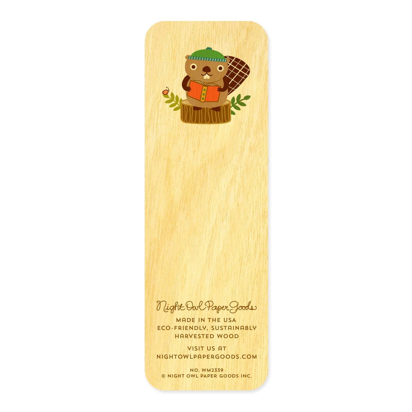 Beaver Mini Wood Bookmark