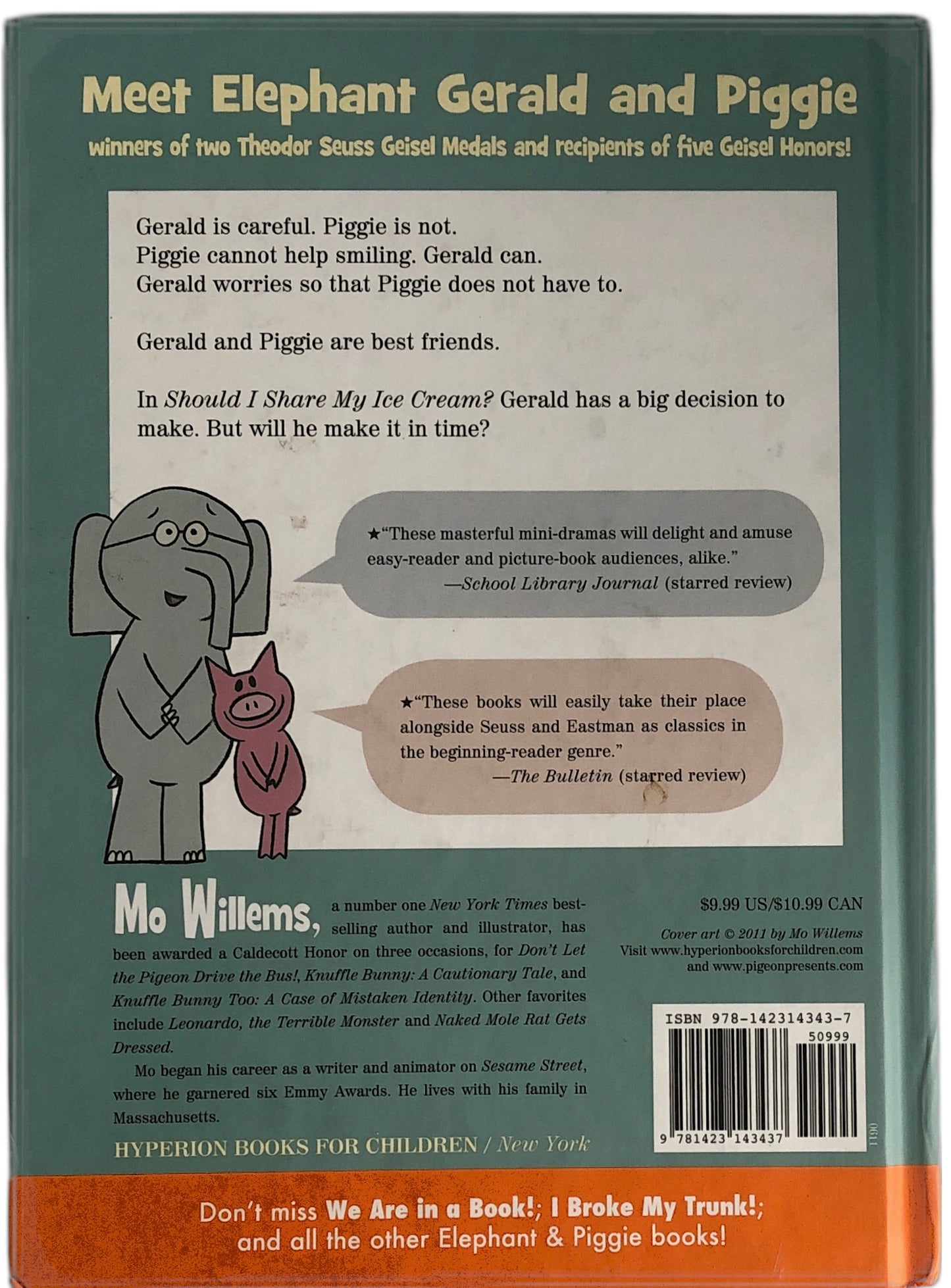 Should I Share My Ice Cream? (An Elephant and Piggie Book) by Mo Willems