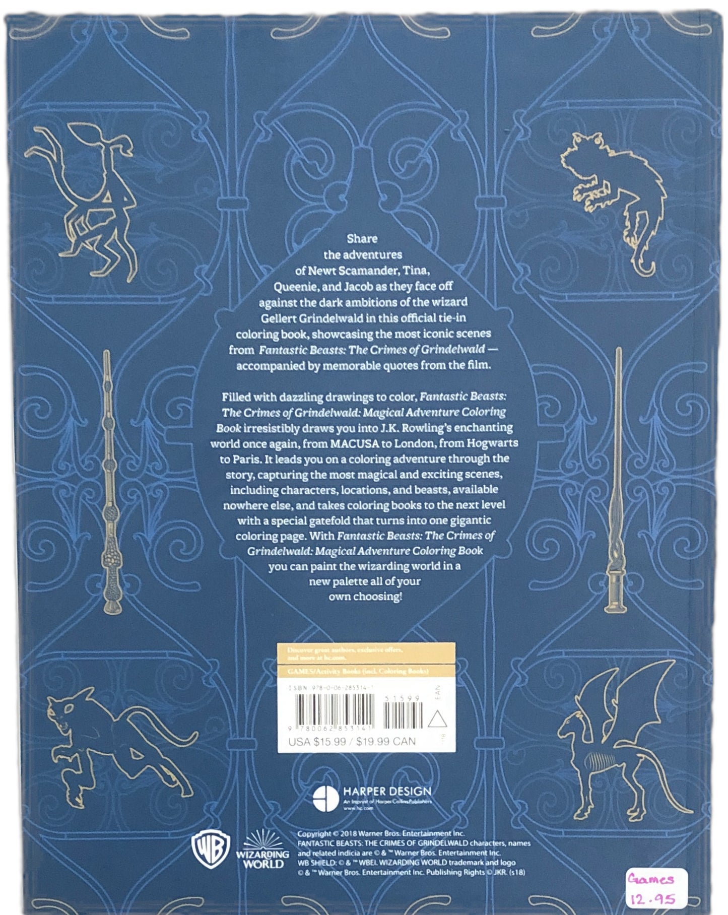 Fantastic Beasts: The Crimes of Grindelwald: Magical Adventure Coloring Book