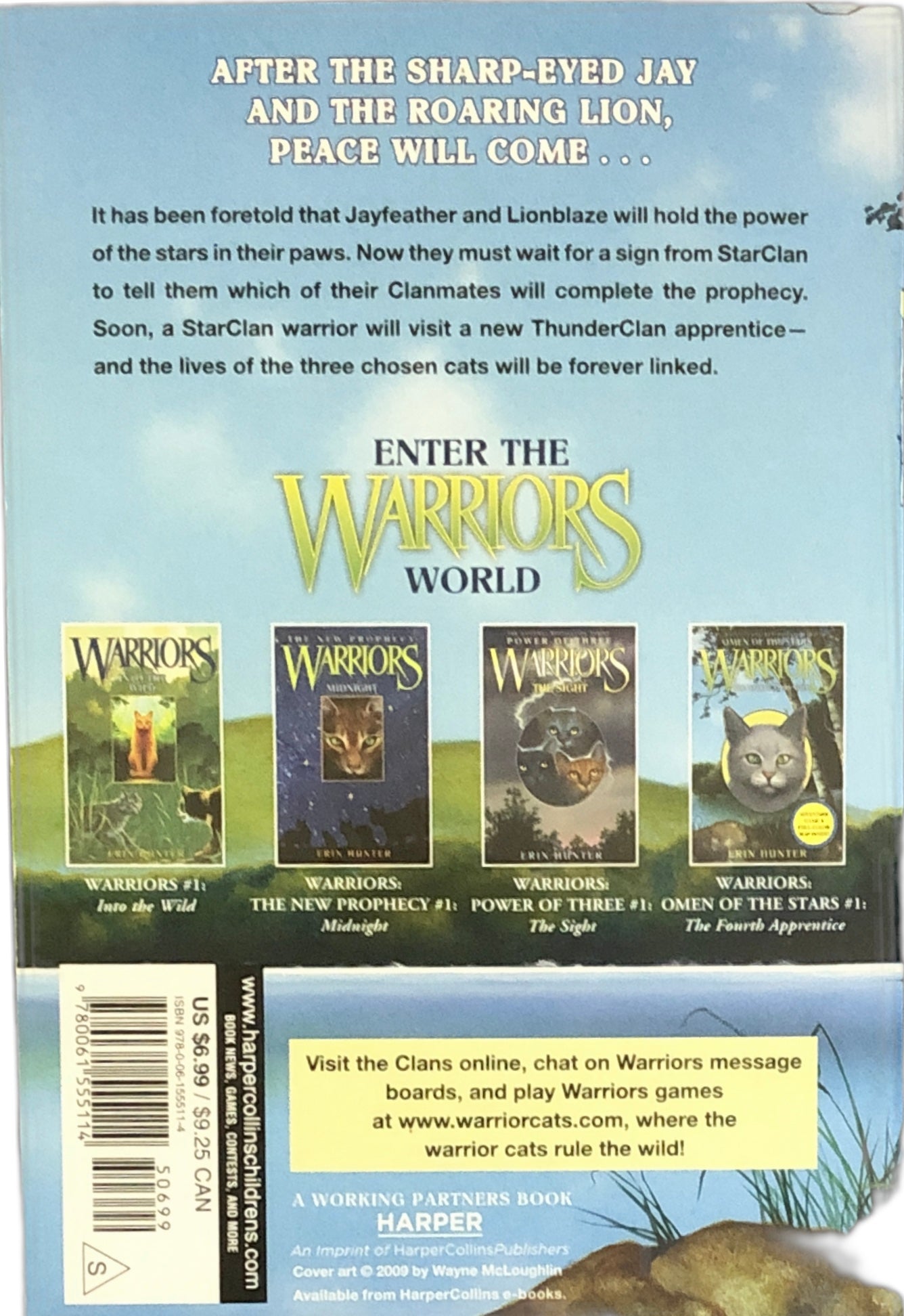 Warrior Cats Series 2 The New Prophecy by Erin Hunter 6 Books Set Midnight,  Moon