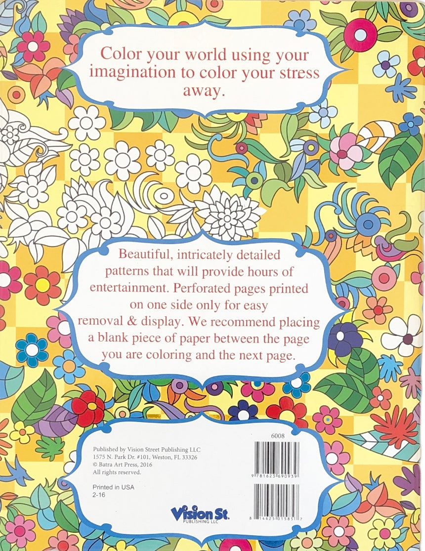 Floral Grown Up Coloring Book