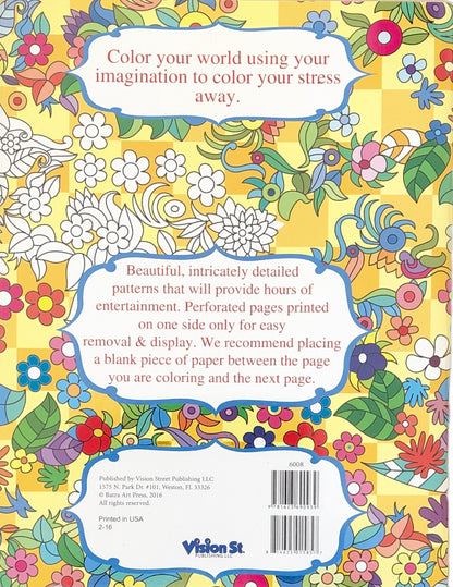 Floral Grown Up Coloring Book