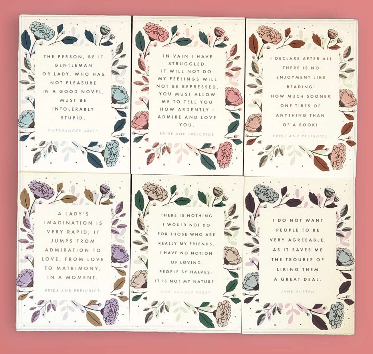 Jane Austen Quotes Postcard Set (6)